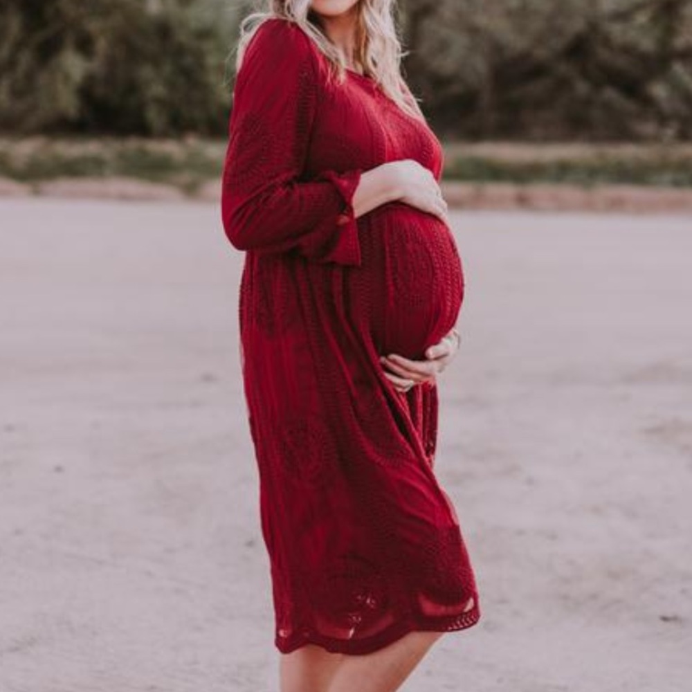 Midi Lace Long Sleeve Dress